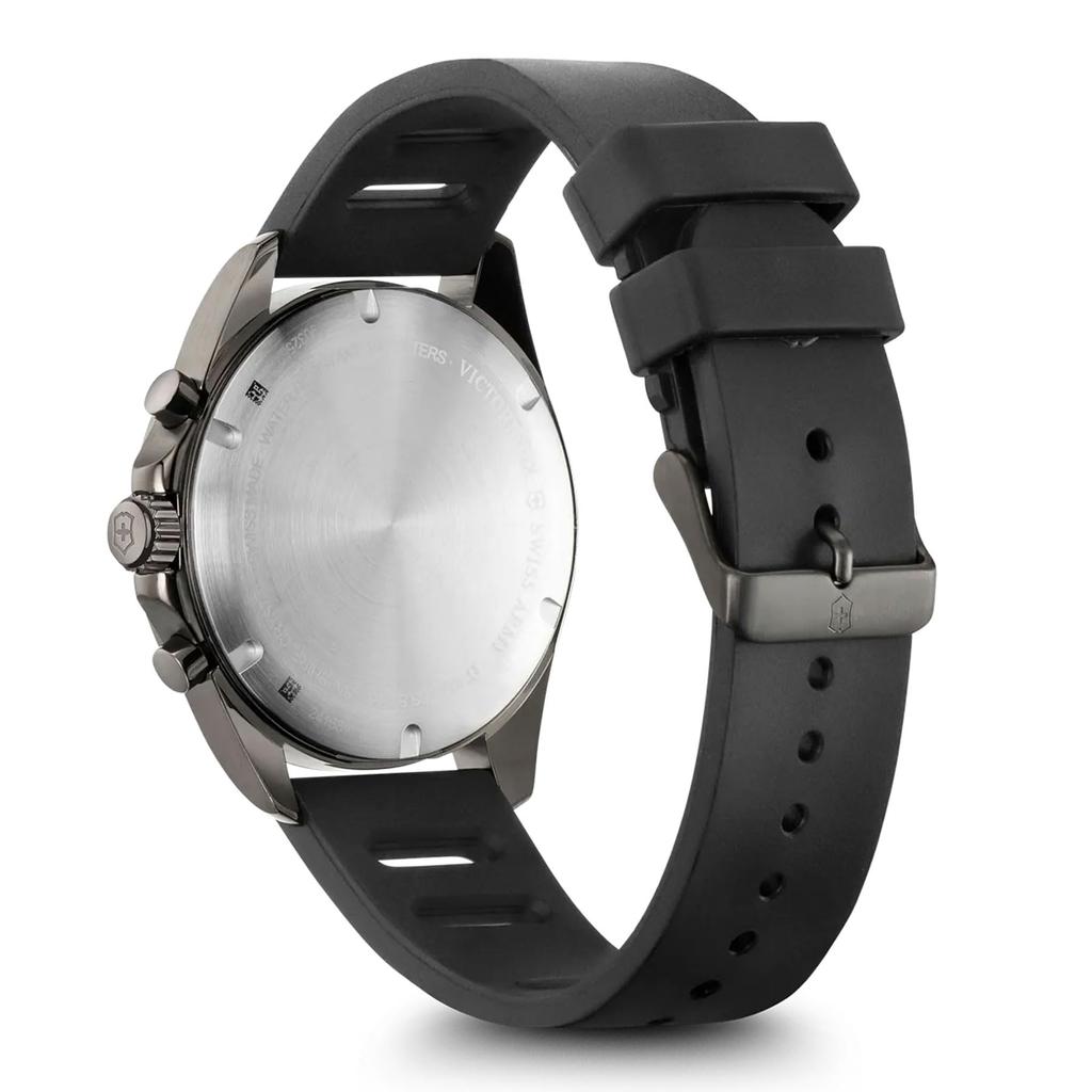 VICTORINOX FIELDFORCE SPORT CHRONO Stainless Steel Case Black Black Rubber Gift Item 241889 Wristwatch, (316L), Dial, Strap,