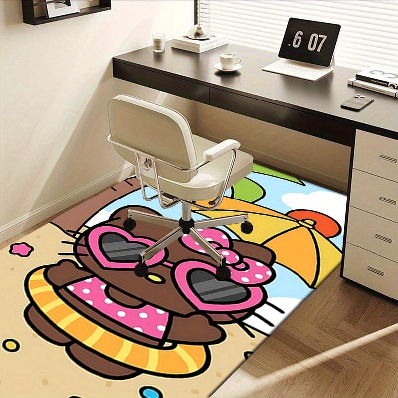 Office Rug Beach, Hello Kitty Anti-Slip Rug, Machine Washable for Living Room, Bedroom, Office, Multiple Sizes, Bedroom Mat, Decorative Mat, Durable M