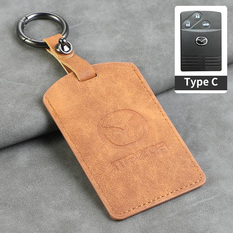 Leather Car NFC Cards Key Bag For Mazda 2 3 6 Atenza Axela Demio CX5 CX-3 CX7 CX9 2015 2016 2017 2018 2019 Auto Keychain