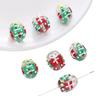 1pc/bag Christmas Series Glazed Colored Hand-Painted Beads DIY Bracelet Necklace Earrings Jewelry Accessories