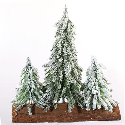White Christmas Tree Home Mini Decoration 30/45/60 Cmpe Snow Tree Flocking Tree Falling Snow Christmas Ornament Ornament