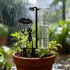 Dual Scale Outdoor Rain Gauge Clear Tube Decorative Rain Gauge New Rainfall Gauge  Patio Planter