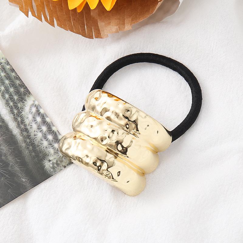 European American Punk Metal Hair Tie - Elastic Semicircular Round Tube Hair Ring