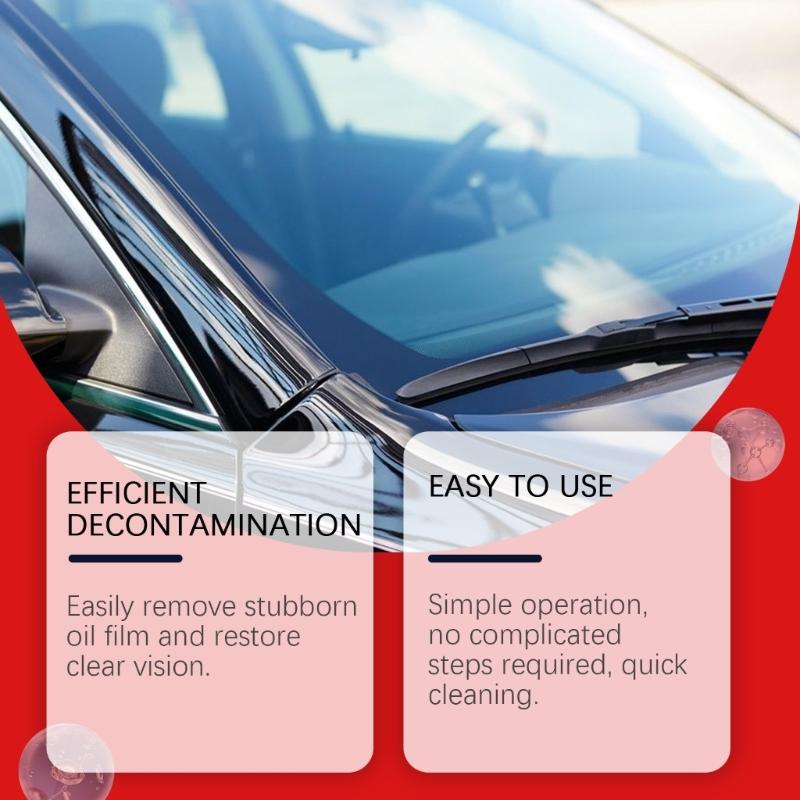 Window Restorer Cleaner Oil Film Remover Cleaning Tool for Rainy Days Enhanced Nighttime Visibility Spotless Windscreen