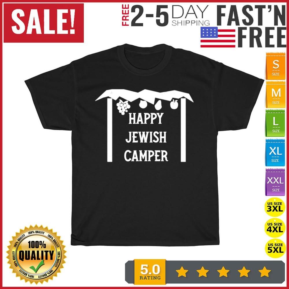 Happy Jewish Camper Sukkot And Camping Sukkah Vintage T Shirt Men Women Fashion
