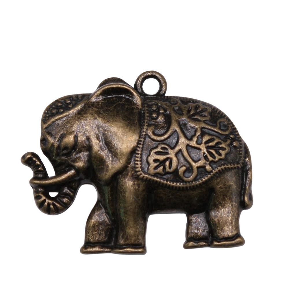 Retro Elephant Charms Alloy Animal Pendants For Jewelry Making Handmade Supplies