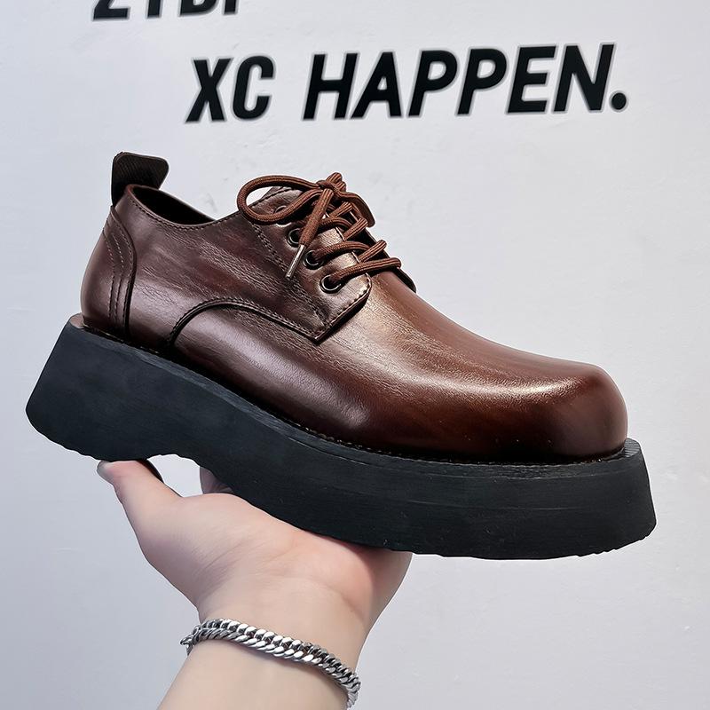 2024 Spring Derby platform British style small leather shoes versatile Korean version of student casual men's leather shoes 2881-A