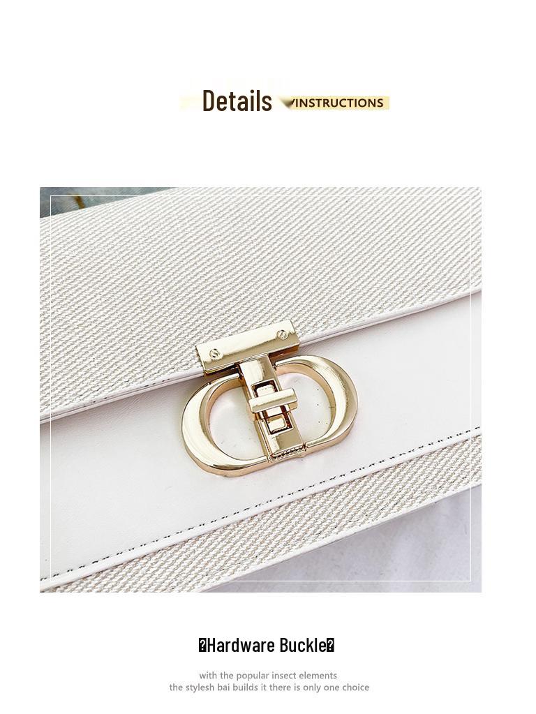 2025 Summer Retro Textured Color Block Square Crossbody Bag for Women
