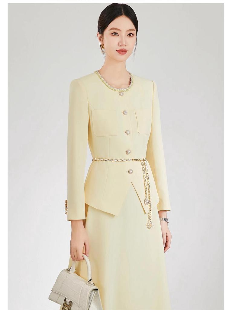 Aishangchen Romantic Heiress Purple Two-Piece Suit - Early Autumn Korean Style