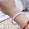 Elegant Chinese Style Jingle Bracelet: Ice-Transparent, Non-Fading Round Bangle Collection