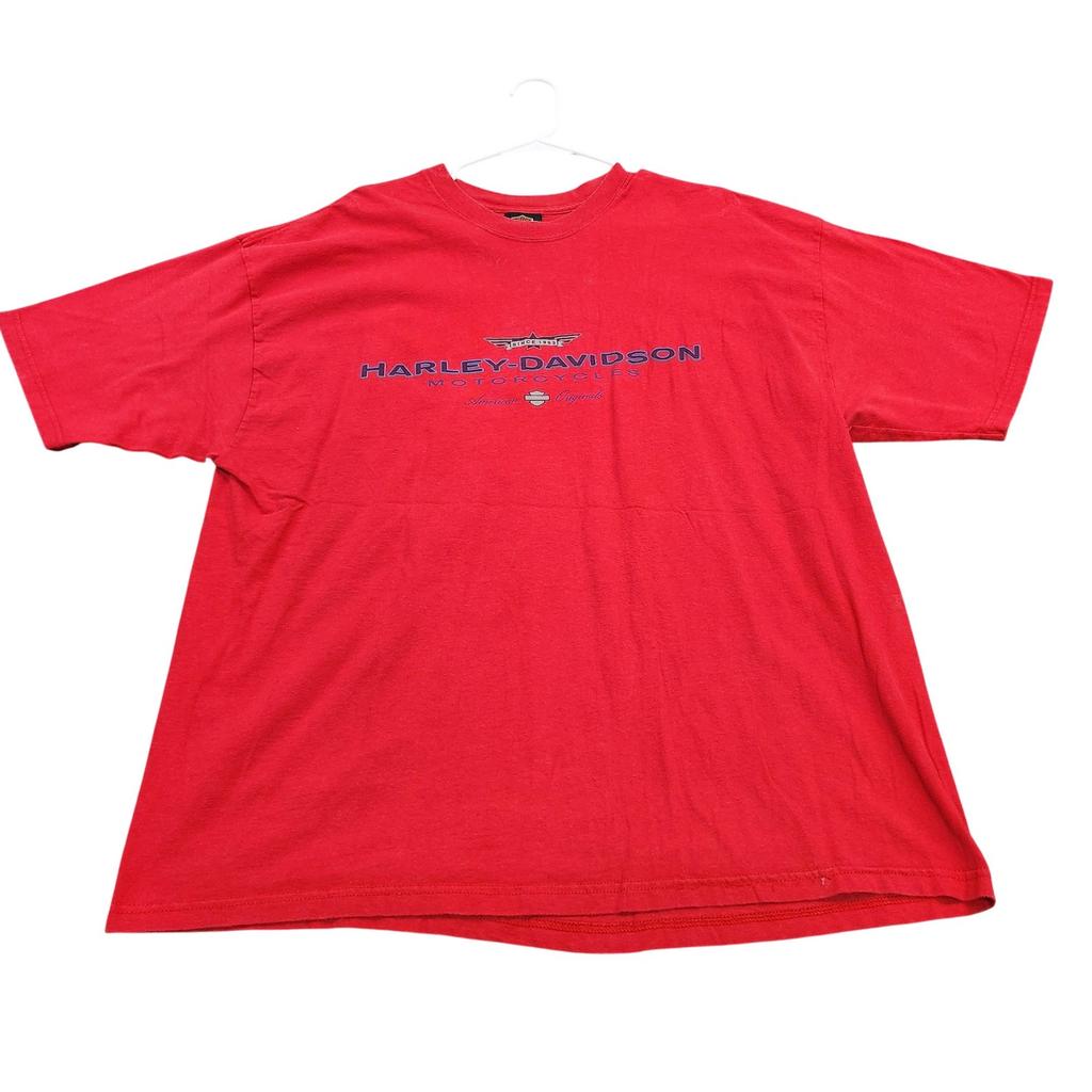 Harley-Davidson Shirt Mens 2XL Red American Originals Graphic Tee Biker Boston Unisex T-Shirt