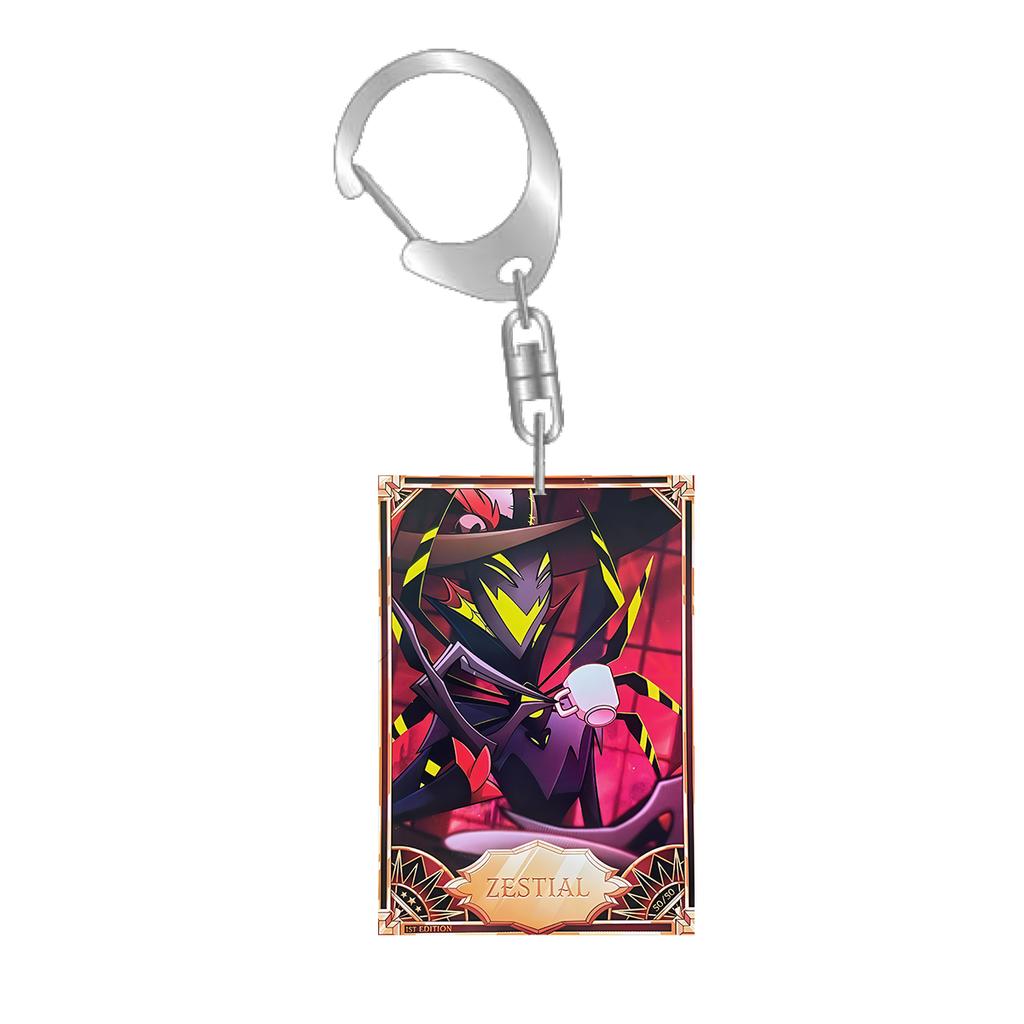 Anime Cartoons Acrylic Key Chain for Abel Peppermint 3 Vees Alastor Fat Nuggets Card Key Buckle Self-Made Student Bag Pendant