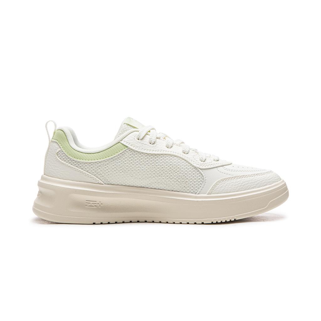 Li Ning Cushioning Abrasion Resistant Slip Resistant Low top Skateboard Shoes Women's White Green AGCW078-3