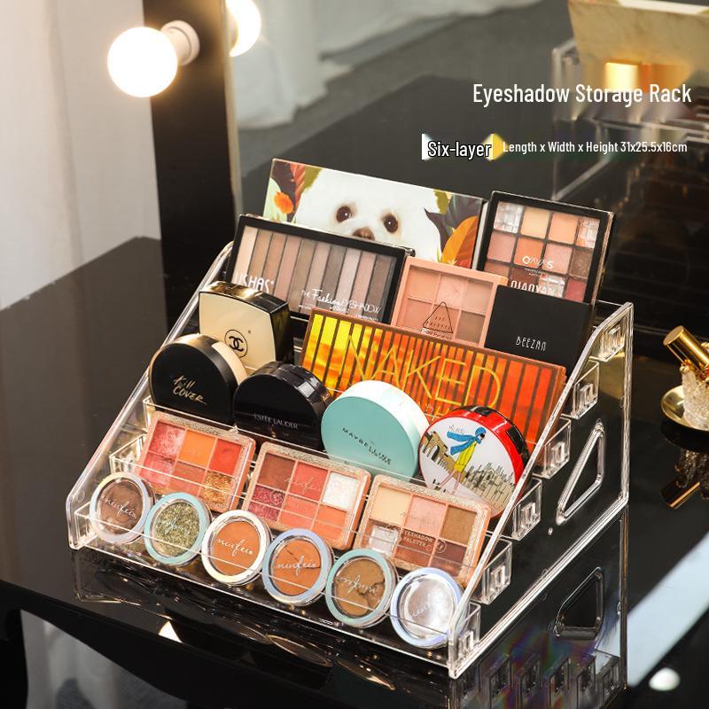 Clear Makeup Organizer: Eyeshadow, Lipstick, Skincare & Nail Art Storage Display