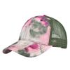 Summer Mesh Cap Tie Dye Baseball Cap 3D Embroidery Duckbill Cap Mesh Baseball Cap Sunshade Cap Mesh Cap