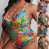 Plus Size Bikini Swimsuit for Women, Backless Sexy Bathing Suit, Slim Fit Swimwear