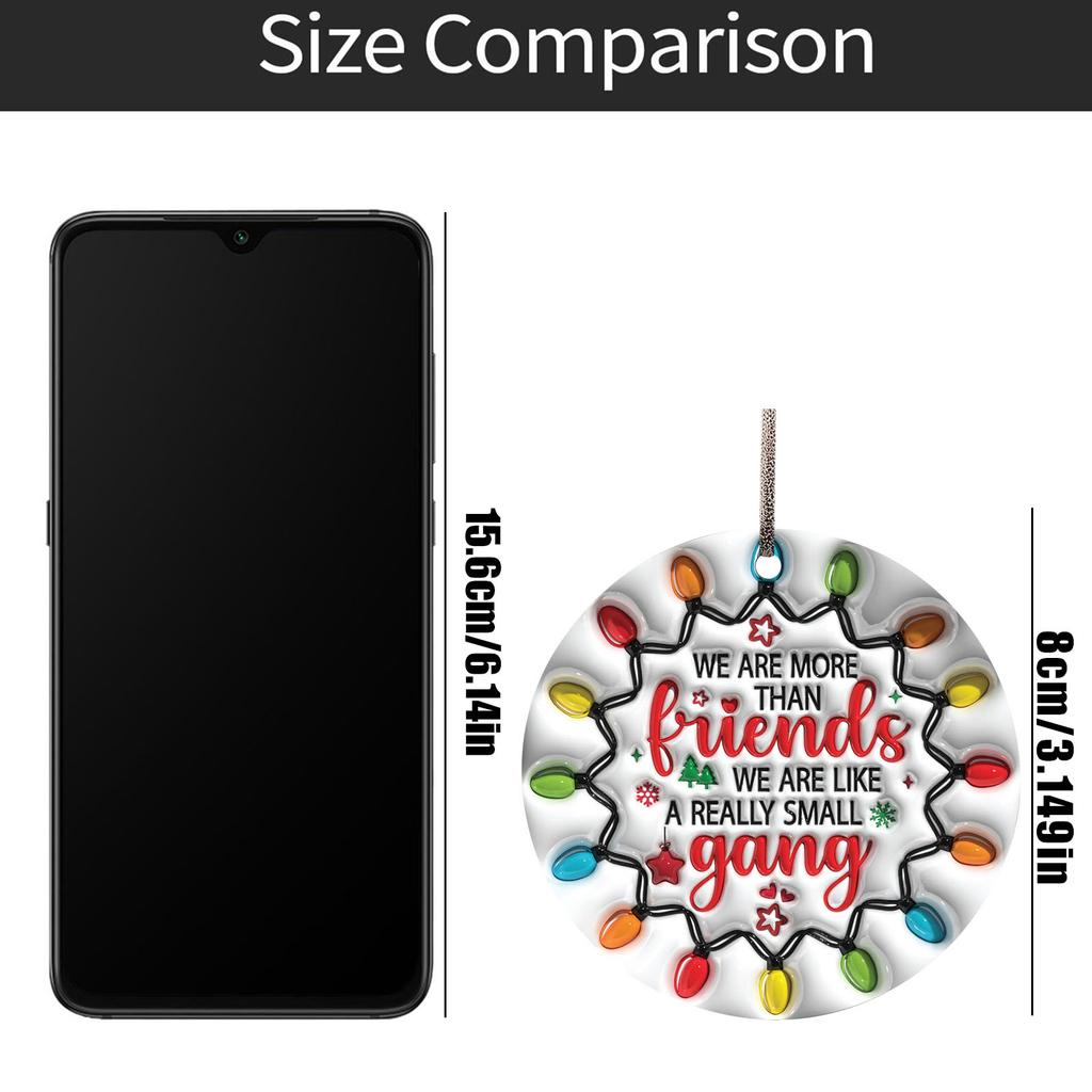 Freundschaft Dauerhafter Anhänger, Weihnachtsanhänger, Acryl-Anhänger 2D