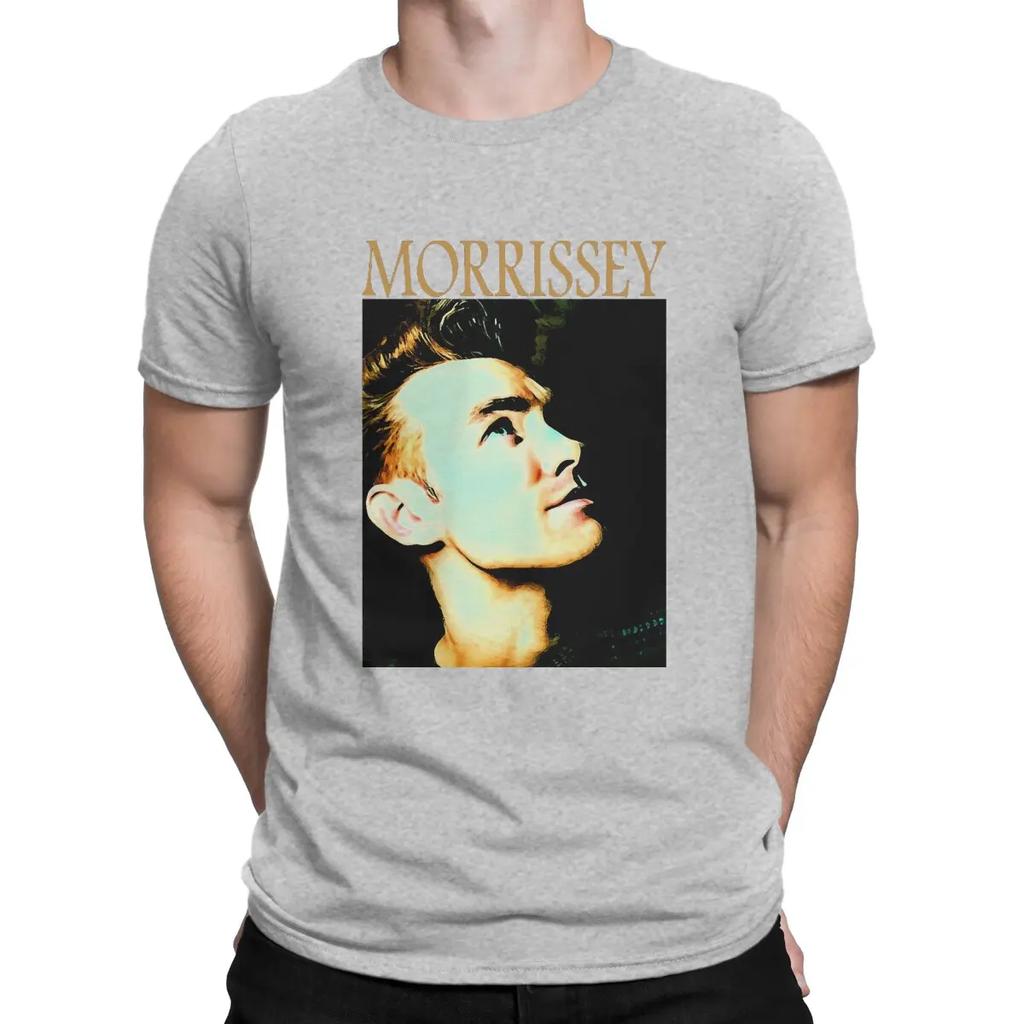 Morrissey 80s 90s Men TShirt The Smiths O Neck Tops Fabric T Shirt Humor High Quality Birthday Gifts