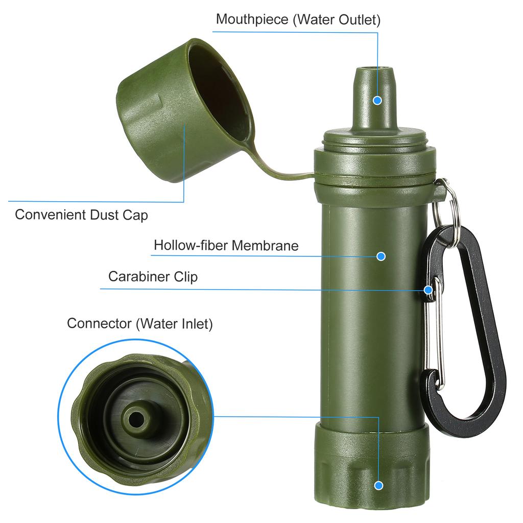 Outdoor Water Straw Water Filtration System Water Purifier for Emergency Camping Traveling Backpacking