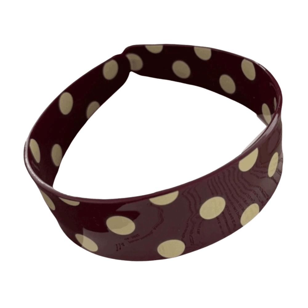 Retro Acetate Plate Headband Sweet Headwear Korean Style Polka Dot Hair Hoop Commute