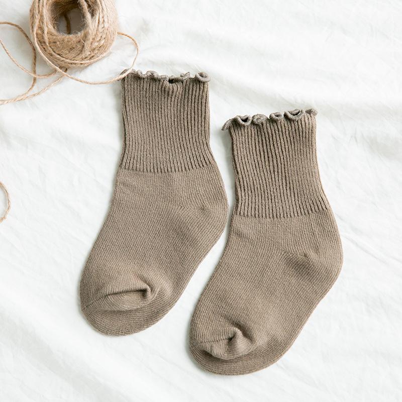 Herfst Baby Meisjes Jongens Effen Witte Zachte Katoenen Sokken Peuters Kinderen Ruche Prinses Kousen voor 1-10Y Pasgeboren Kinderen Baby