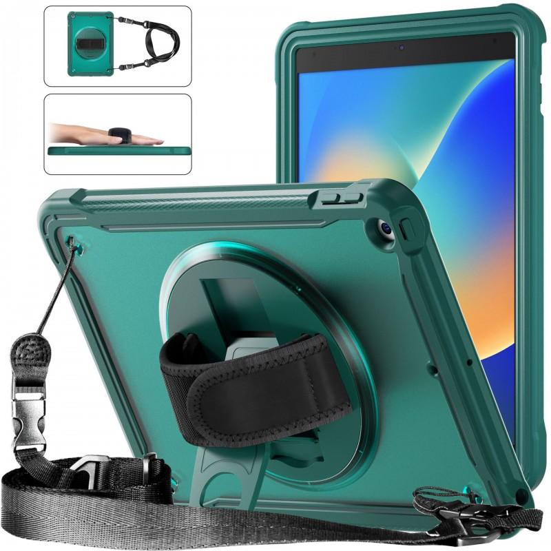 Rotating Strap Case IPad 10.2 9.7 With Stand Full TPU Cover Shockproof Sleep Wake Crossbody Shoulder Compatible