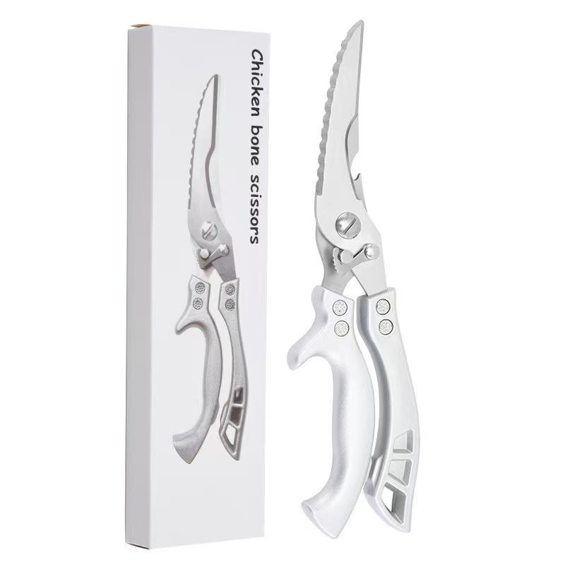 Heavy Duty Stainless Steel Chicken Bone Scissors - Sharp, Multifunctional Kitchen Tool