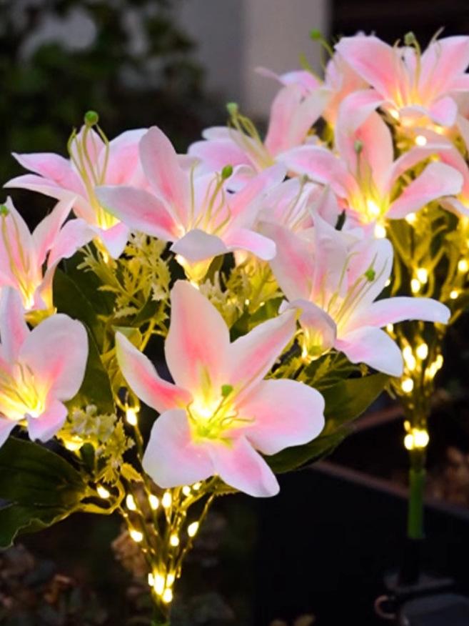Outdoor Color-Changing LED Jellyfish Garden Lights with Solar Fiber Optics