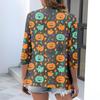 Women's Fashionable, Casual, Comfortable Halloween Print Cardigan Jacket