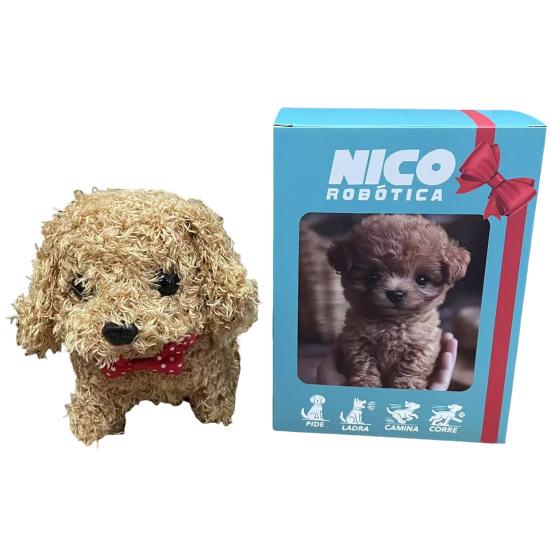 Robot Dog Electric Pet Realistic Fluffy Puppy Robot Interactive Toy Dog Walking Barking Tail Wagging Like A Real Dog for Kids Adults Gift