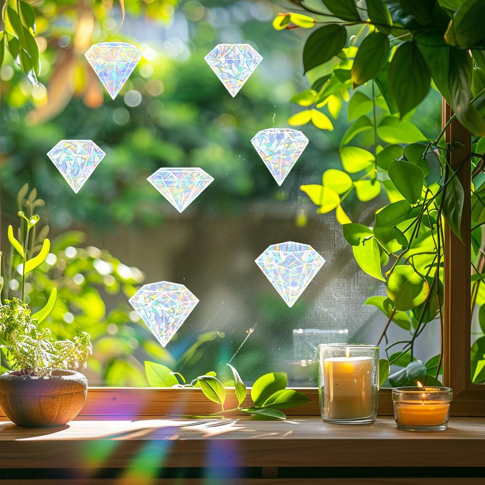 Colorful and Shiny Diamond Home Beautification and Decoration Glass Doors and Windows Static Window Stickers