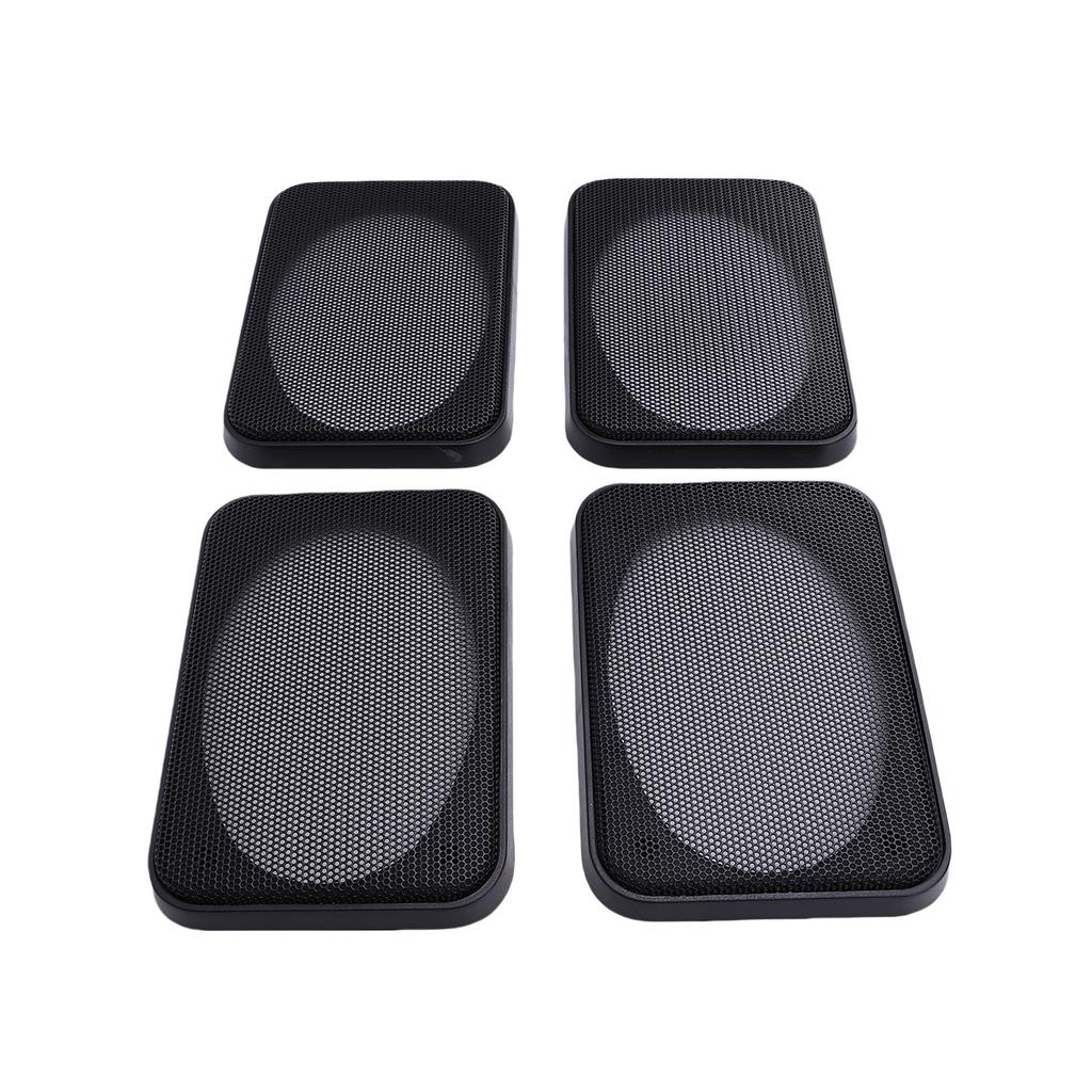 4Pcs Speaker Grill Covers Rectangular Metal Mesh Car Speaker Subwoofer Guard Protector Decoration