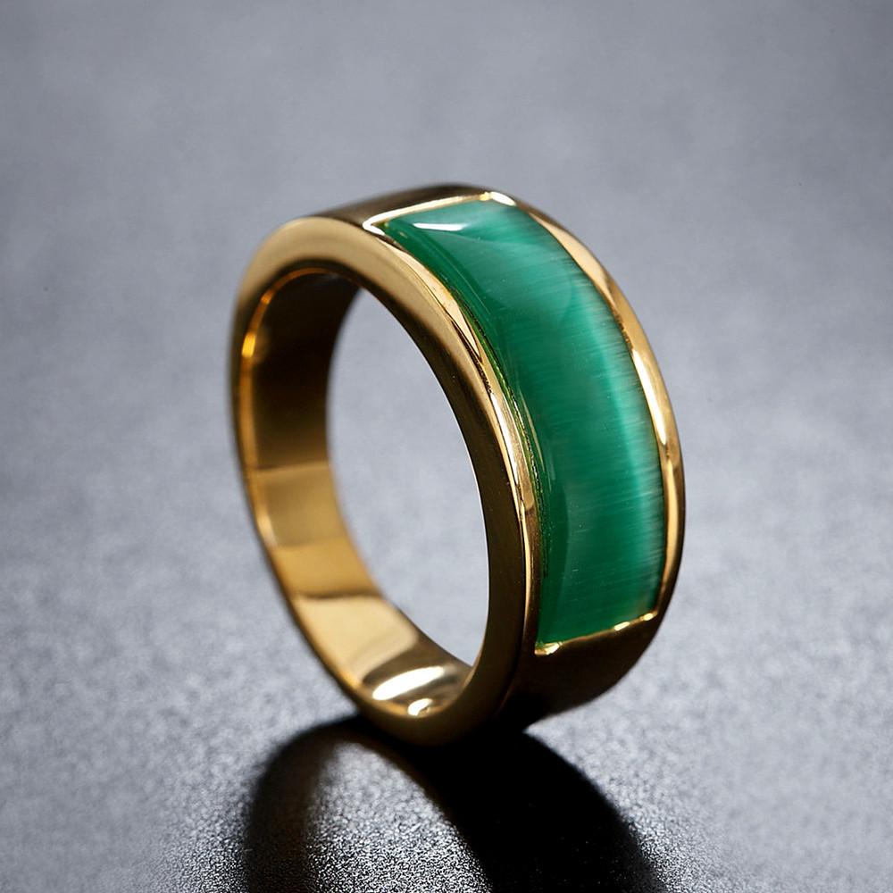 2026 Jewelry, Retro Opal Jadeite Green Simple Men s and Women s Rings, Jewelry Rings no. 6
