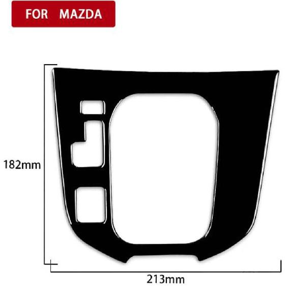 Car Center Console Gear Shift Panel Cover Trim Interior Accessories for Mazda CX9 CX-9 2016 2017 2018 2019 2020 2021 2022 (Glossy Black)