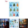Christmas Tree Pvc Window Decal With Snowflake Static Cling For Holiday Decor
