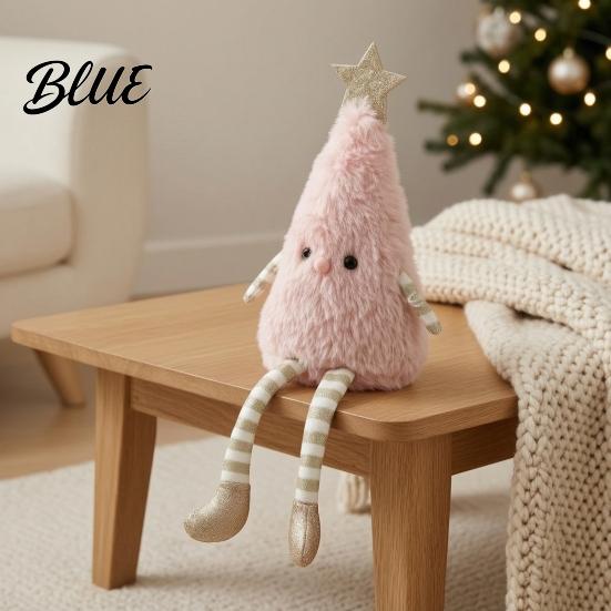 Cozy Aesthetic Room Accents Christmas Tree Plush Ornament with Dangling Legs Cute Soft Stuffed Figure Festive Figure Doll for Home Living