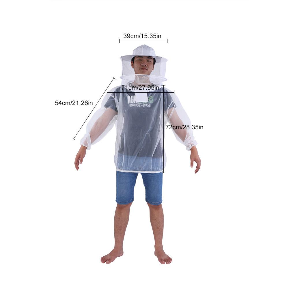 Premium Yarn Beekeeping Jacket, Breathable and  -Thin for Fashionable Beehive, Round Hat Veil for Face  , and Wear-Resistant, Convenient