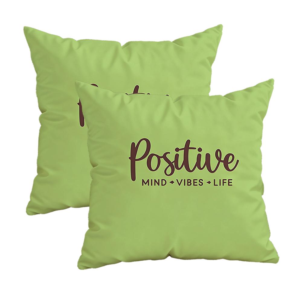 Positive Mind Vibes Life Pillowcasezipper Design, Decorative Pillowcase, 45X45 Cm Pillowcase