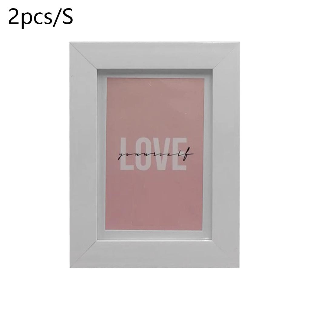 2 Pieces Picture Frame Exquisite Photos Displaying Rack Desktop Ornament Table Frame Adornment for Decoration Storage Display  S