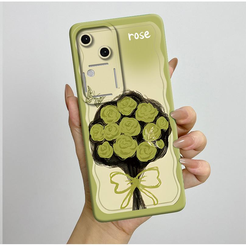 For Vivo V30 V2318 Casing Liquid Soft Silicone Aesthetic Luxury Cover Full Protective Shell For Vivo V 30 V30 Pro 5G Phone Case