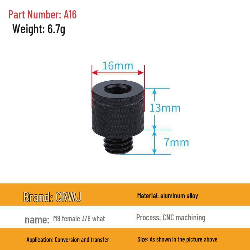 1/4 to 3/8 M4 M5 M6 M8 Screw Adapter for Tripod, Pan/Tilt Camera, Hot Shoe Mount & Light Stand