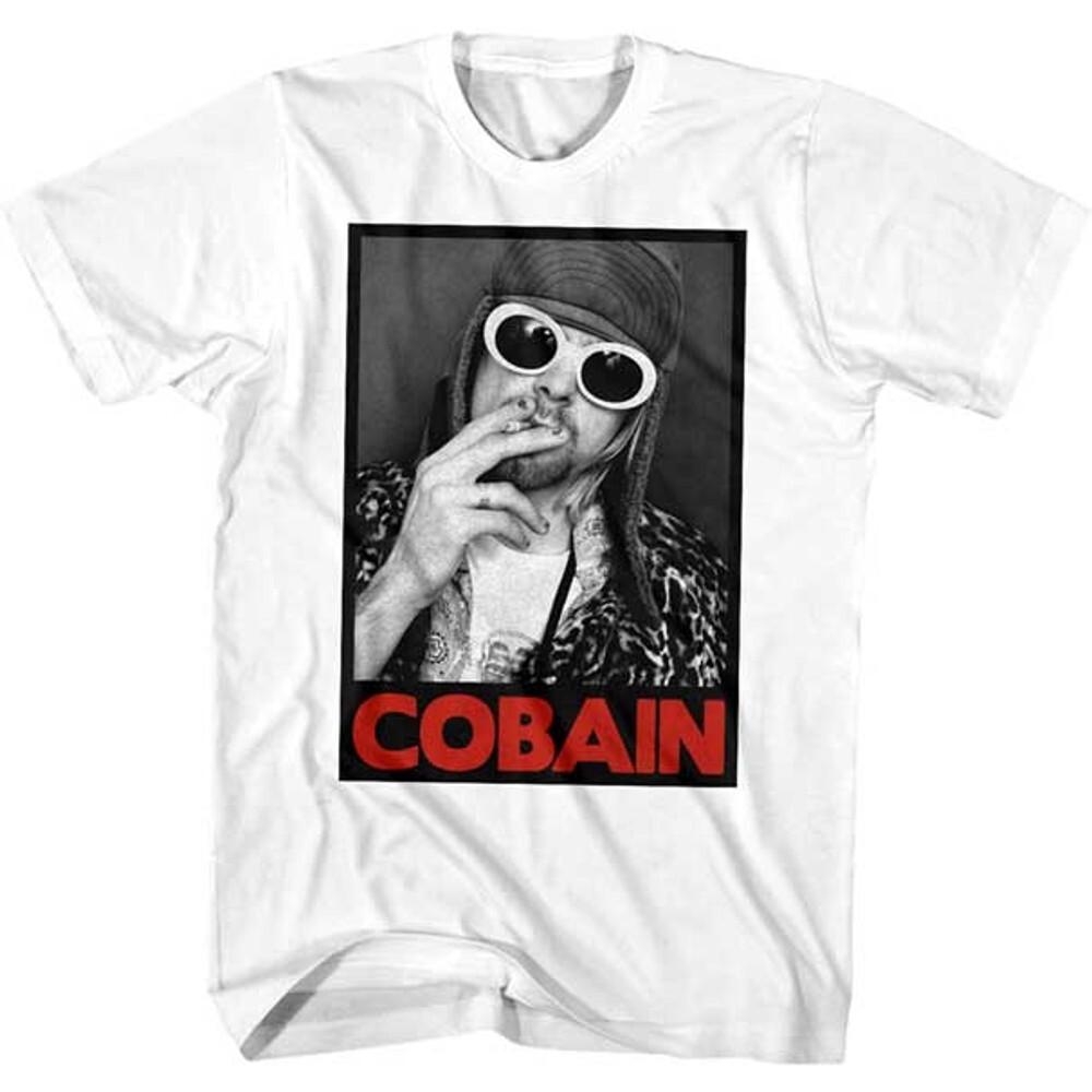 Kurt Cobain Smoking Box Photo T-Shirt S
