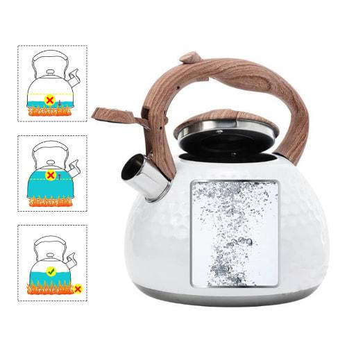TeamSky Whistling Kettle, 2.8L Wide-Mouth, Large Capacity, 304 Stainless Steel, Non-Slip, Induction Compatible, Stylish, for Home Use, Kitchen Utensil