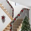 Christmas Decorations 2026 Christmas Wreath Rattan Set Wreath For Fornt Door New Year Decor Flower Garland Outdoor Home Decor