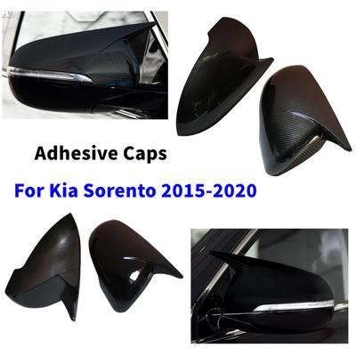 For Kia Sorento 2015- Car Rearview Door Side Mirror Cover Wing Cap Exterior Housing Shell Trim Adhesive Accessories
