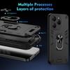 For TECNO Spark 20 Pro/Infinix Hot 40/40 Pro Case PC+TPU Kickstand Magnetic Car Mount Phone Cover