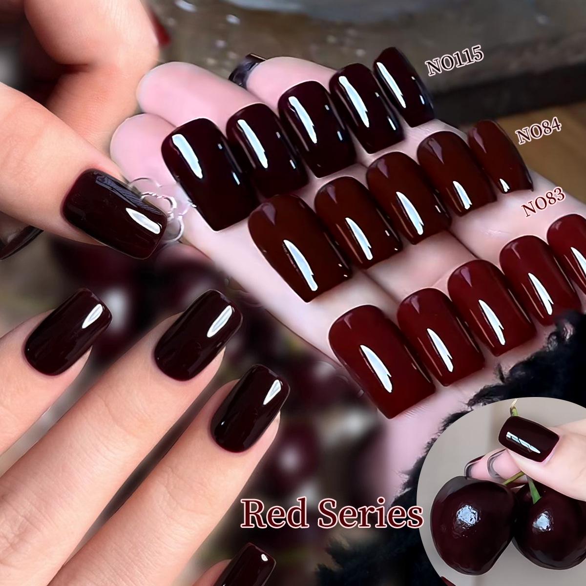 

2025 Carmine Red Phototherapy Gel – Popular New Nail Salon Shade