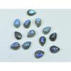 07X09MM Natural Labradorite Blue Fire Pear Cabochon Loose Gemstone 11Pcs Lot C-1126