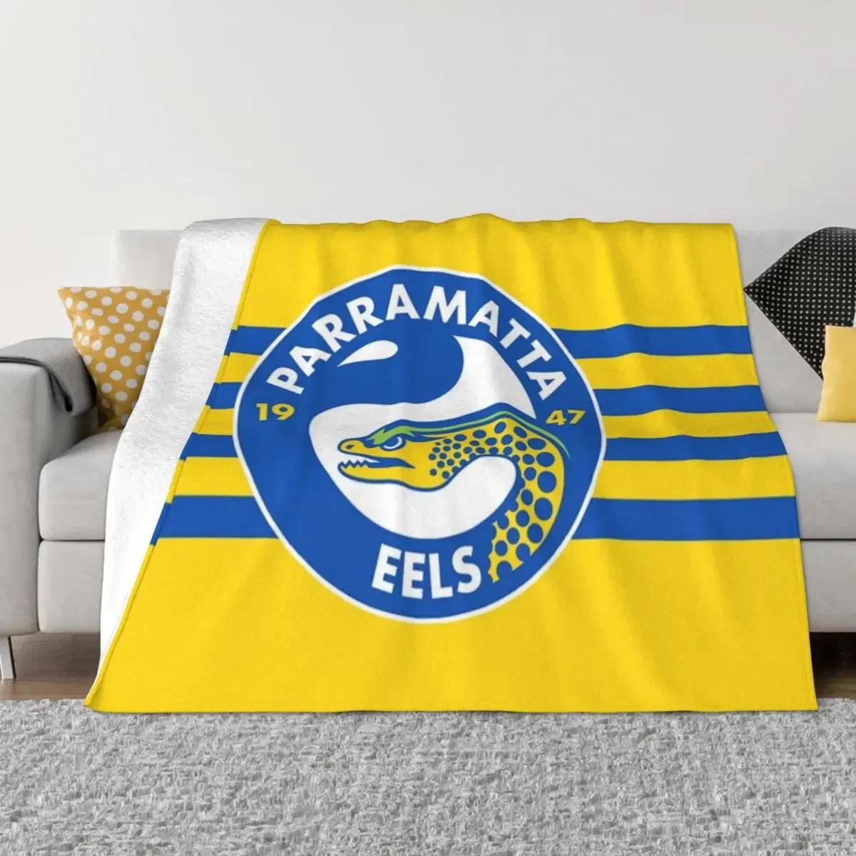 Parramatta Eels Throw Blanket Sofa Blanket Bed Fashionable Blanket fluffy blanket Personalized Gift 75x90cm