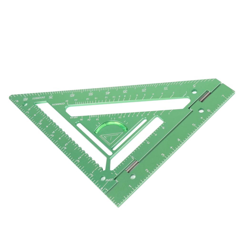 Rafter Square Tool Aluminum Alloy Woodworking Square Ruler with Jig Block Fixing Screw for Carpenter